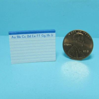 娃娃屋微型复制品学校笔艺垫真实页和衬里HR56120 — 第 1/2 张图片