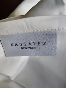 Busta Kassatex 21"x30" bianca 2 pezzi Queen Sham 100% cotone nuova senza confezione - Foto 1 di 7