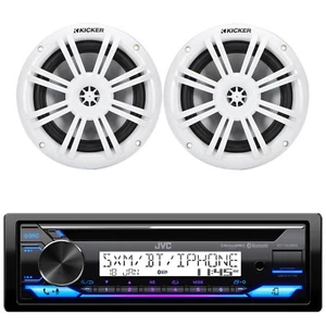 Receptor de CD JVC KDT92MBS 1 DIN, 2x Altavoces Marinos Coaxiales 6.5" 150W Max 4 Ohm - Imagen 1 de 3