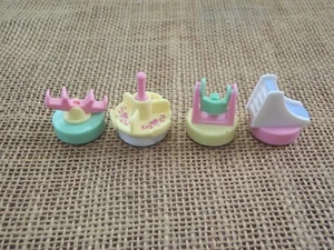 Juego de cuatro estampillas estampillas vintage de niñera Polly Pocket Bluebird 1992 - Imagen 1 de 4