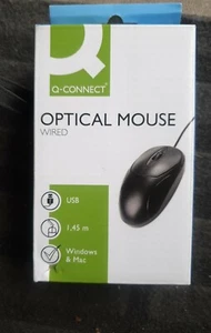 Q-Connect Black Scroll Wheel Mouse KF04368 - Picture 1 of 4