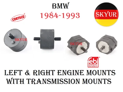 Soportes de motor y transmisión izquierda y derecha para BMW 325 325e 325es 325i 325is Foto 1 de 4
