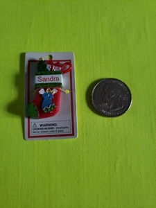 Itsy Bitsy Stocking Ornament name Sandra Mini Ganz personalized Christmas - Picture 1 of 1