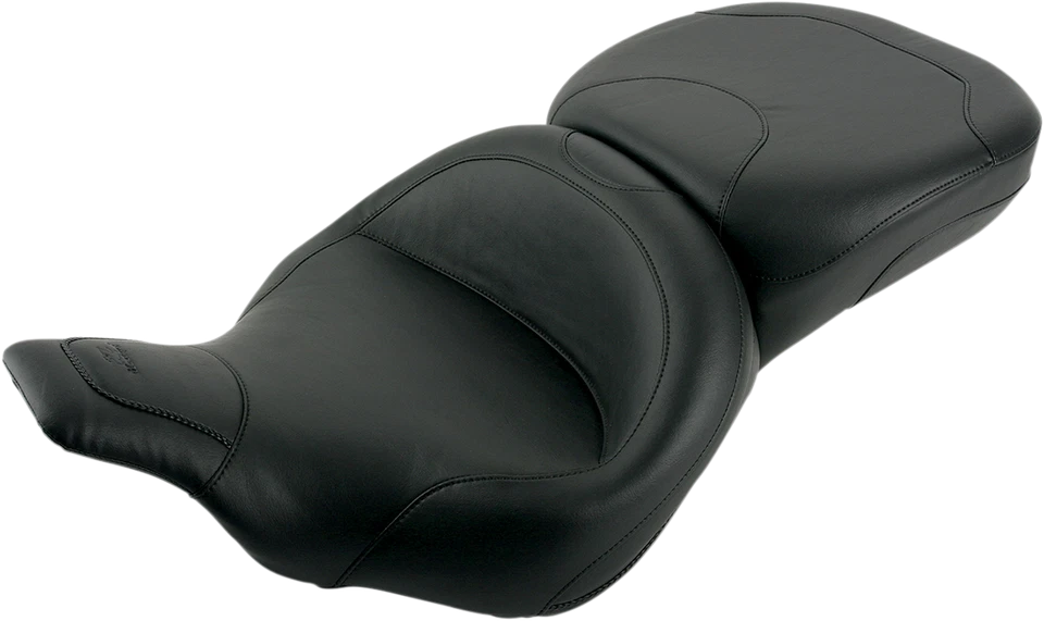 Mustang Standard Wide Smooth One Piece 2 Up Touring Seat 97-07 Harley FLHT FLTR Foto 1 de 1