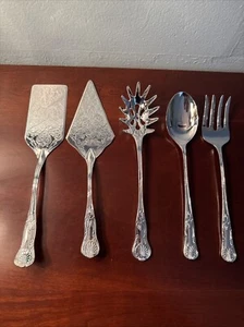 5 Pc Lot Silver Plated Serving Pieces - Picture 1 of 14