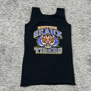 Vintage Y2K Hooters Tank Top Louisiana LSU Geaux Tigers Black Size XXS - Picture 1 of 7