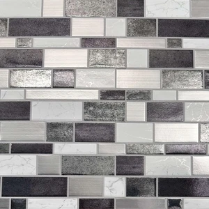 24-Pack of 8 x 8" Wallpaper Tiles for Kitchen Backsplash Marble Look Desing. ... - Picture 1 of 8
