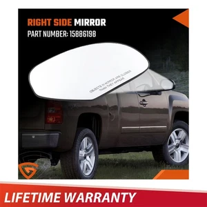 For 2007-2014 SILVERADO SIERRA YUKON TAHOE Mirror Glass with Pads Passenger 1PCS - Picture 1 of 9