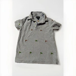 Polo Ralph Lauren Nautical Flags Polo Shirt Blue/White 100% Cotton Boy’s Size 5 - Picture 1 of 9
