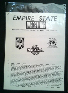 Empire State Wrestling No. 40 Newsletter Fanzine (1979) Newspaper Ads + Clips - Picture 1 of 1