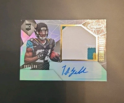 2015 Panini Certified Freshman Fabric #238 T.J. Yeldon AU MEM RC #'d 087/199 - Image 1 of 2