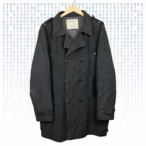 Alpha Industries Vintage Long Double Breasted Pea Coat Military Jacket Size XL - Picture 1 of 20