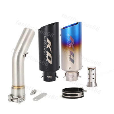 51MM For Yamaha FZ1 2006-2015 Slip On Exhaust System Mid Link Pipe Muffler Tube - Image 1 of 4