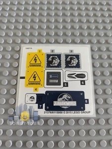 LEGO Jurassic World AUFKLEBERBLATT NUR für Set 75920 Raptor Escape - Brandneu - Bild 1 von 1