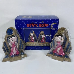 Raro Juego de Extremos de Libro Pesados Sol/Luna Celestial Betty Boop Coleccionables de Colección - Imagen 1 de 6