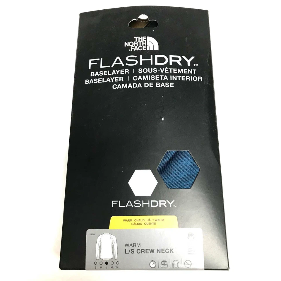 Camisa THE NORTH FACE Para Hombres Capa Base CÁLIDA L/S CUELLO REDONDO - Monterey Azul Rayas Foto 1 de 1