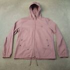 Pretty Green Mens Jacket Large Pink Dusty Beckford Coat Zip Hooded Casuals Mod