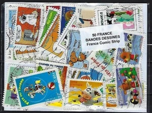 France Comics 50 Different Stamps Used - Picture 1 of 1