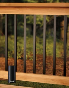 Decorators 32" Traditional Aluminum Deck Baluster - Black (10 Pack) - Picture 1 of 1
