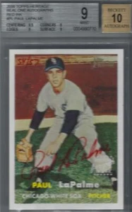 2006 TOPPS HERITAGE REAL ONE AUTOGRAPH RED INK #PL PAUL LaPALME BGS MINT 9 - Picture 1 of 3