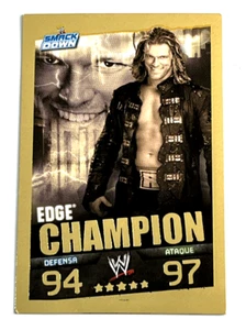 2009 WWE Topps Slam Attax Evolution TCG #002 EDGE Champion Smack Down Foil - Picture 1 of 2