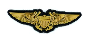 Parche de PVC alas de oficial de vuelo naval - con gancho y bucle - Imagen 1 de 2