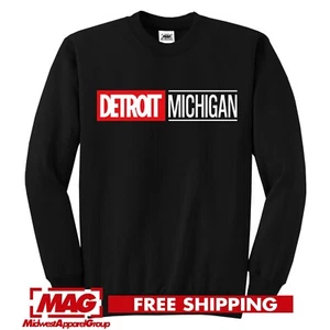 DETROIT MARVEL STUDIOS PARODIA NEGRA CUELLO REDONDO Motor City 313 Michigan - Imagen 1 de 3