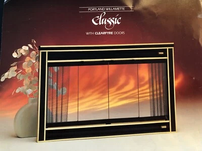 Glassfyre Classic Glass Fireplace Doors, BiFold 40.5"W x 31"H. LOCAL PICKUP ONLY - Image 1 of 4