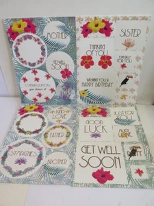 12 x A4 Zara B Tropical Flower Card Topper Die Cuts Thank You, Get Well AM934 - Picture 1 of 1