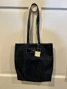 Nina Ricci Blue Leather Inside Bow Tie Tote Bag NEW Made In Italy - Picture 1 of 8