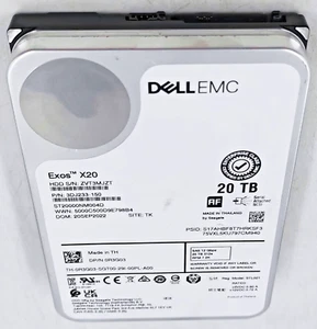 20TB DELL SEAGATE ST20000NM004D EXOS X20 EMC 512e 3.5" SAS HDD Hard Disk Drive - Afbeelding 1 van 2