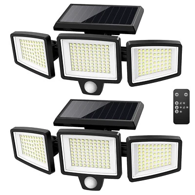 Tuffenough Solar Outdoor Lights 2500LM 210 LED Security Lights with Remote Co... - Image 1 of 4