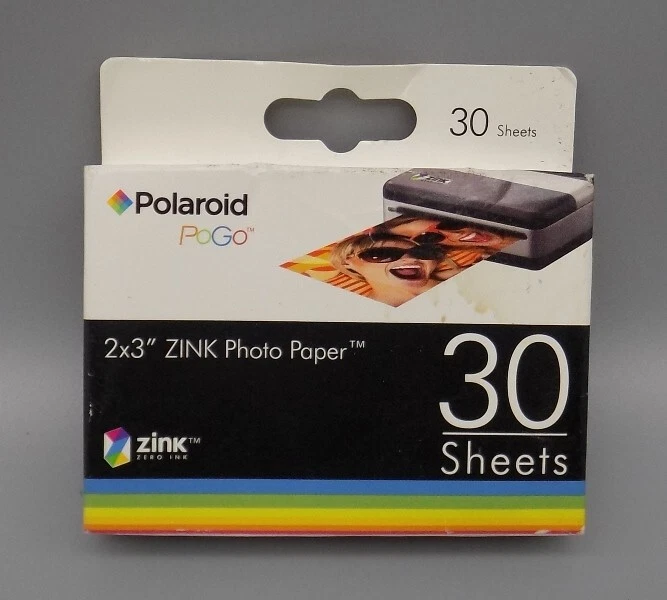 Polaroid Zink Photo Paper 30 Sheets 2x3 Inch New Old Stock Exp 08/09 POGO - Image 1 of 4