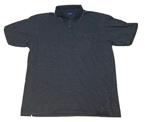 Arrow polo shirt mens XL short sleeve pocket dot black