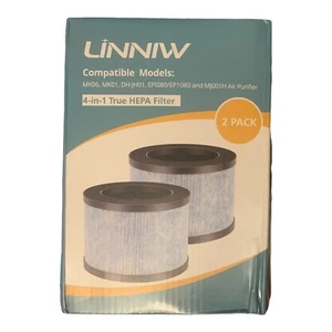Filtro de repuesto 4 en 1 Linniw True HEPA paquete de 2 MK06, MK01, MJ001H, etc. 🆓ENVÍO - Imagen 1 de 6