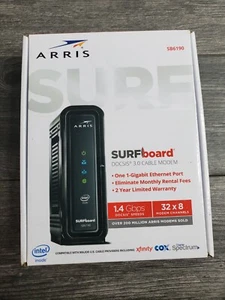 ARRIS SURFboard SB6190 DOCSIS 3.0 32 x 8 Gigabit Cable Modem - Picture 1 of 9