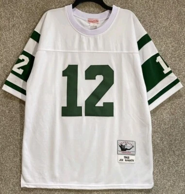 Camiseta deportiva Mitchell & Ness NFL para hombre New York Jets Joe Namath Throwbacks talla 50 Foto 1 de 4