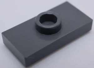 Lego 10x Placa Gris Azulado Oscuro Modificada 1 x 2 1 Ranura de Tachuelas Jumper - Imagen 1 de 1