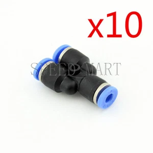 10 pz Raccordi Rapidi Aria Pneumatica Tipo Y PY4 3 Vie Connettore Tubo 4mm - Foto 1 di 2