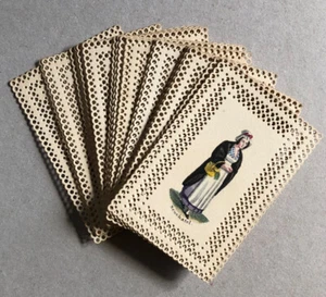 Cartes lithographiées et colorées — mode féminine — 22 cantons Suisse — c. 1850. - Foto 1 di 10