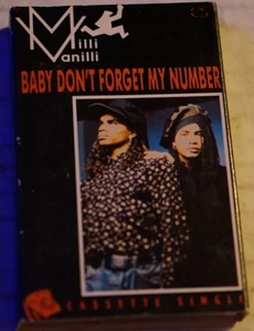 Baby Don't Forget My Number Milli Vanilli (Cassette Single, 1989) Vg+ To Vg++ - Picture 1 of 5