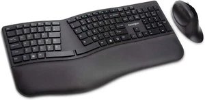 Kensington Pro Fit Ergo Wireless Keyboard and Mouse Black No USB Adapter - Picture 1 of 7