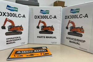 Daewoo/Doosan DX300LC Hydraulic Excavator Manual Set - Picture 1 of 10