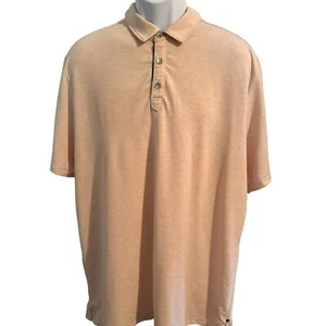 Tommy Bahama Short Sleeve Polo Shirt Peach Cotton Viscose Spandex Men’s Size XL - Picture 1 of 8