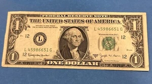 1963B One Dollar Barr Note $1 Bill Clean Circulated - 1 Note (California) - Picture 1 of 3