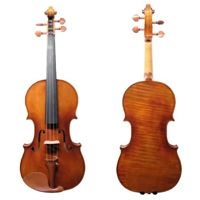 4/4 Handmade Violin Outfit–European Maple and Spruce,One Piece Back, Sweet Tone - Image 1 of 4
