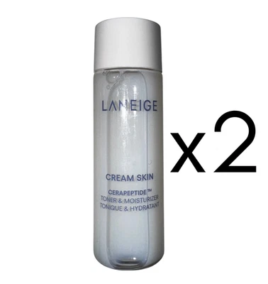Laneige Cream Skin Cerapeptide Toner & Moisturizer Travel LOT OF 2 Holiday Gift - Image 1 of 2