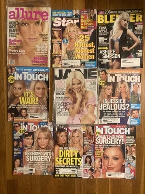 Jessica & Ashlee Simpson Magazine Lot Of 9 2004-2010 - Image 1 of 4