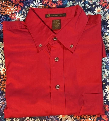 Camisa de sarga de manga larga Harriton para hombre de mezcla fácil con liberación de manchas, talla L M600 Foto 1 de 4