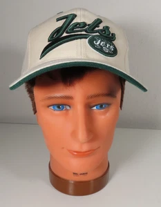 New York Jets NFL Adjustable Strapback Hat Cap Tan Green Twins Enterprise NEW - Picture 1 of 8